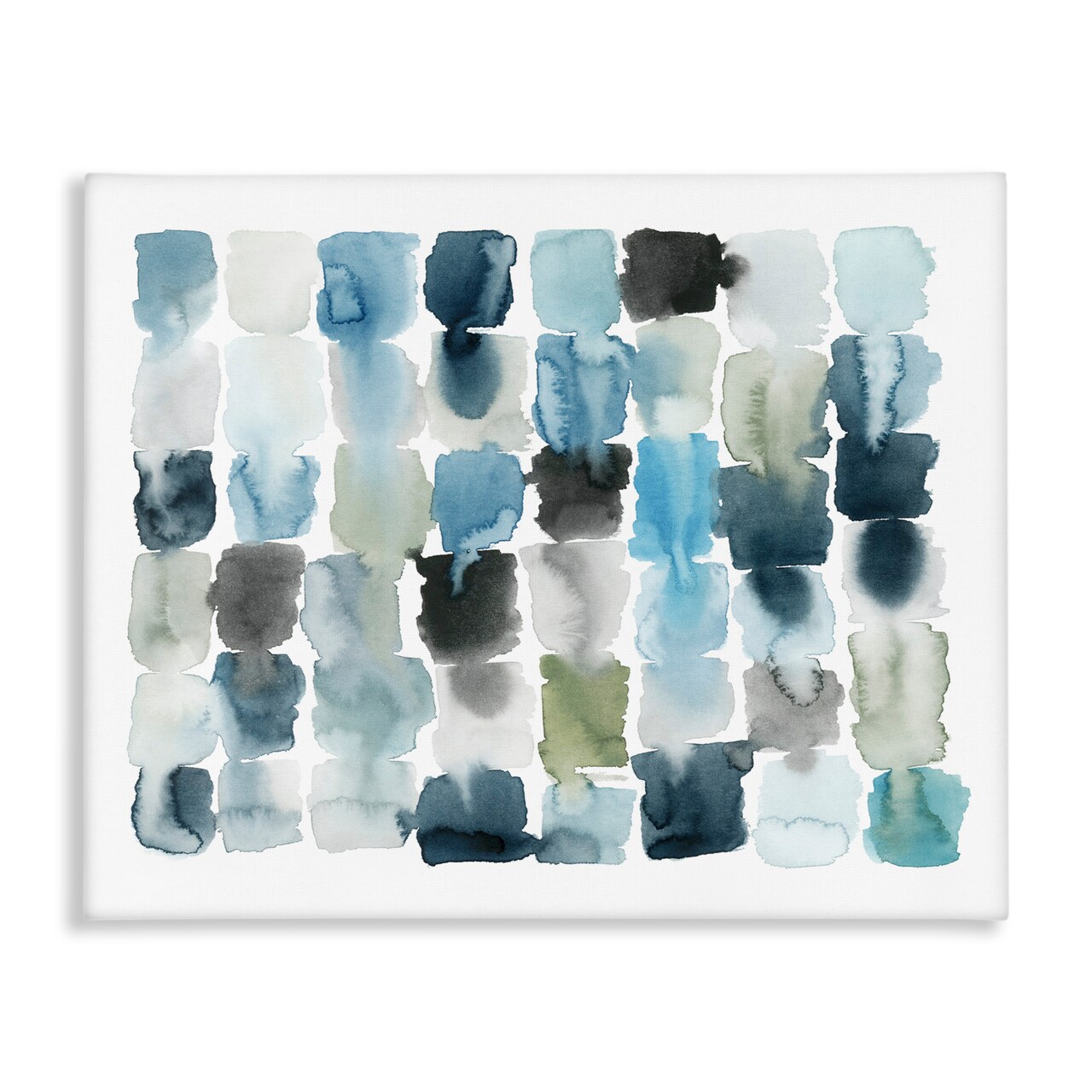 Stupell Industries Ocean Inspired Abstract Tiles Canvas Wall Art